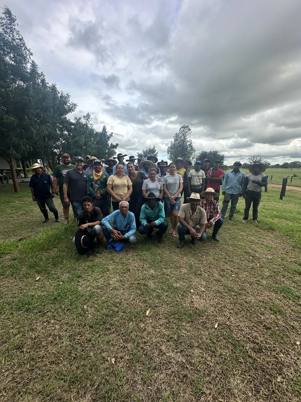 Equipe na fazenda de quase 30 mil hectares